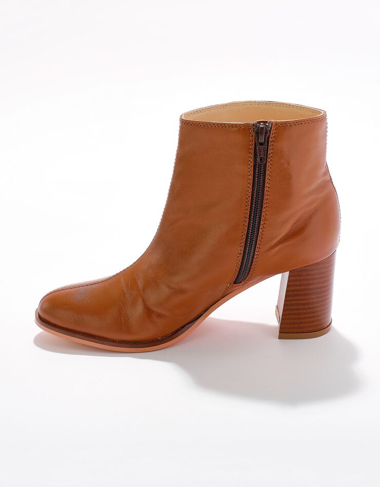Boots cuir fantaisie cloutée (caramel) Boots cuir fantaisie cloutée (caramel)
