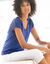 T-shirt uni macram&eacute; (iris)