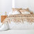 Linge de lit L&eacute;onie imprim&eacute; v&eacute;g&eacute;tal - coton 57 fils/cm&sup2; (&eacute;cru / chocolat)