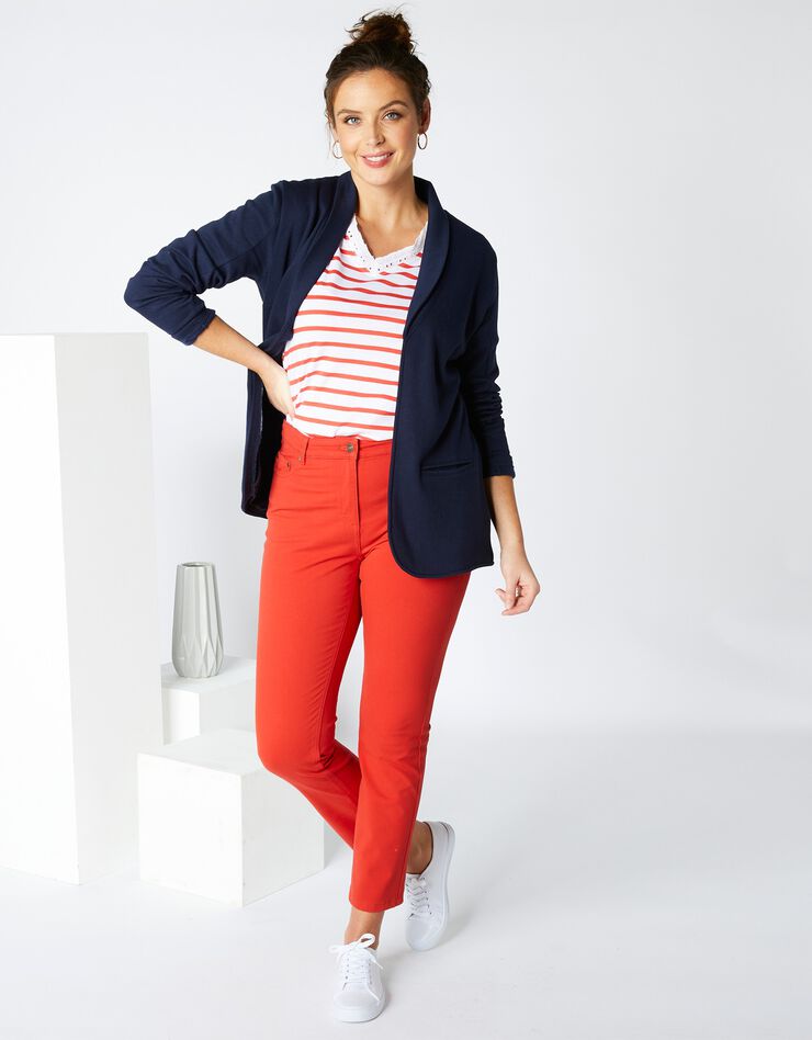 Pantalon droit raccourci, bi-stretch (paprika) Pantalon droit raccourci, bi-stretch (paprika)