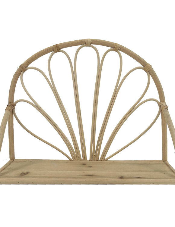 Étagère murale forme arche en rotin (naturel)