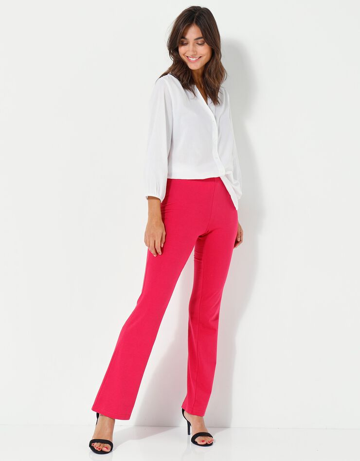 Legging bootcut uni, taille élastiquée (fuchsia) Legging bootcut uni, taille élastiquée (fuchsia)