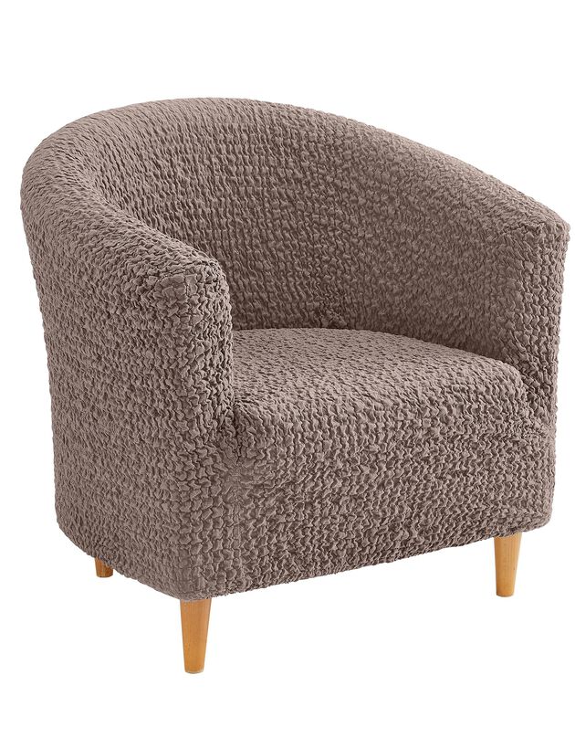 Housse gaufrée bi-extensible spéciale fauteuil cabriolet (chocolat)