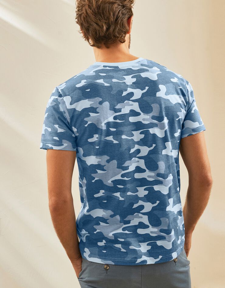 Tee-shirt imprimé camouflage (bleu) Tee-shirt imprimé camouflage (bleu)