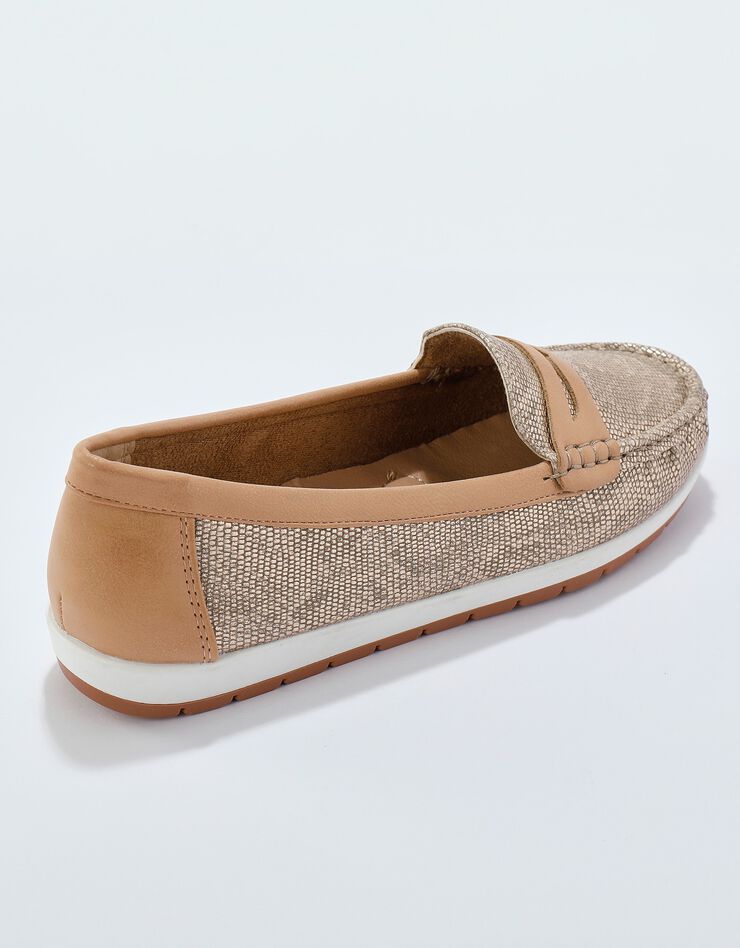 Mocassins fantaisie effet python (doré)