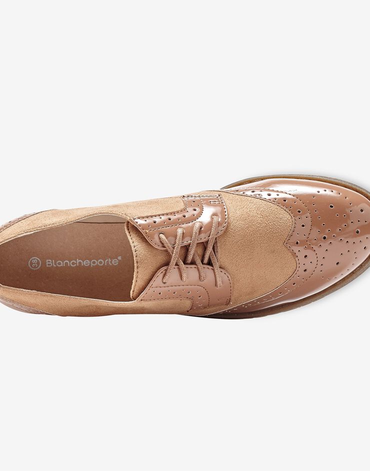 Derbies vernis bi-matière (beige foncé) Derbies vernis bi-matière (beige foncé)