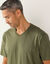 Tee-shirt col V manches courtes (kaki)