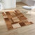 Tapis d&eacute;coratif motif patchwork (taupe)