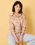Chemise oversize imprimé fleuri (écru / rose)