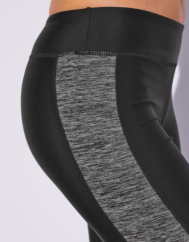 Legging bande côté (noir / gris chiné) Legging bande côté (noir / gris chiné)