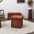 Coffre-pouf pliable, revêtement tissu côtelé (terracotta)