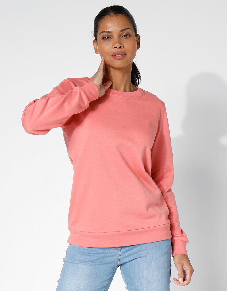 Sweat molleton uni (corail grisé) Sweat molleton uni (corail grisé)