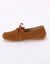 Mocassins bateau en cuir (caramel)