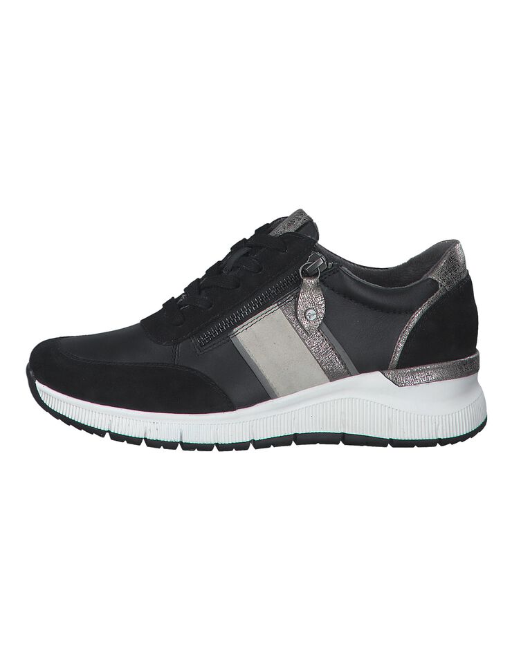 Sneakers dessus cuir - largeur confort (noir) Sneakers dessus cuir - largeur confort (noir)