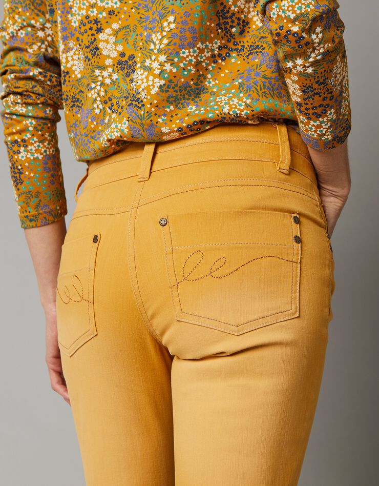 Jean coupe bootcut couleur stretch (miel) Jean coupe bootcut couleur stretch (miel)