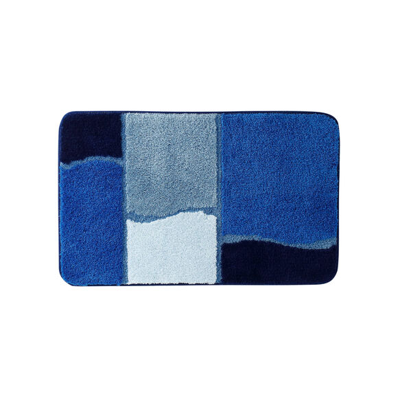 Tapis de bain Patchwork (bleu)