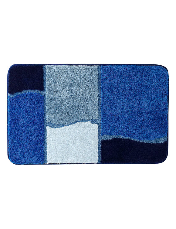 Tapis de bain Patchwork (bleu)