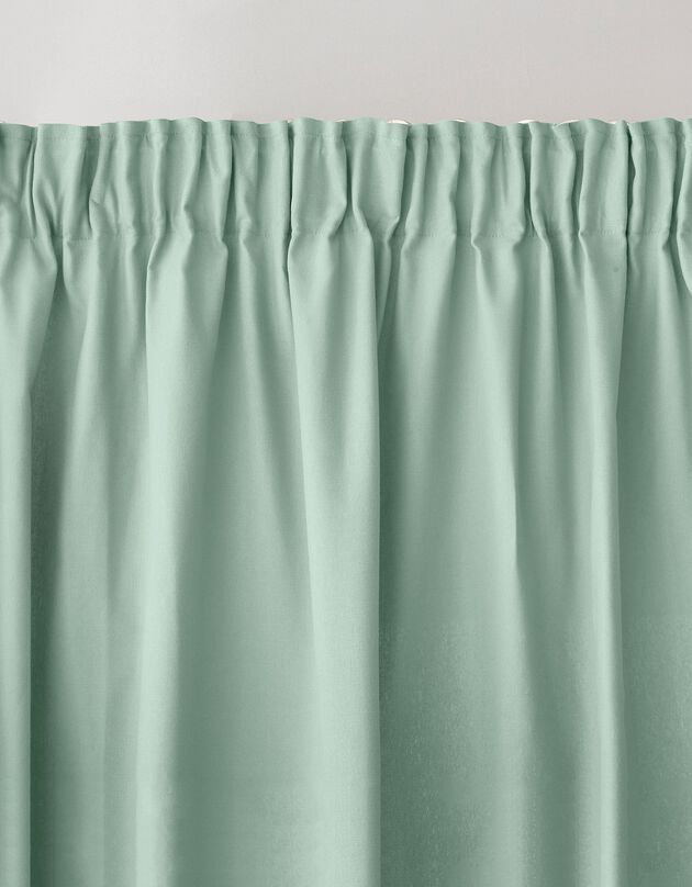 Rideau galon fronceur bachette unie (vert amande)