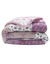 Couette coton imprimée Champêtre 400 g/m² (parme / gris)