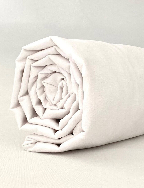 Drap-housse irrétrécissable uni coton  (blanc)