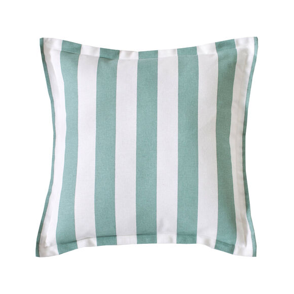 Coussin &agrave; rayures C&eacute;leste (vert)