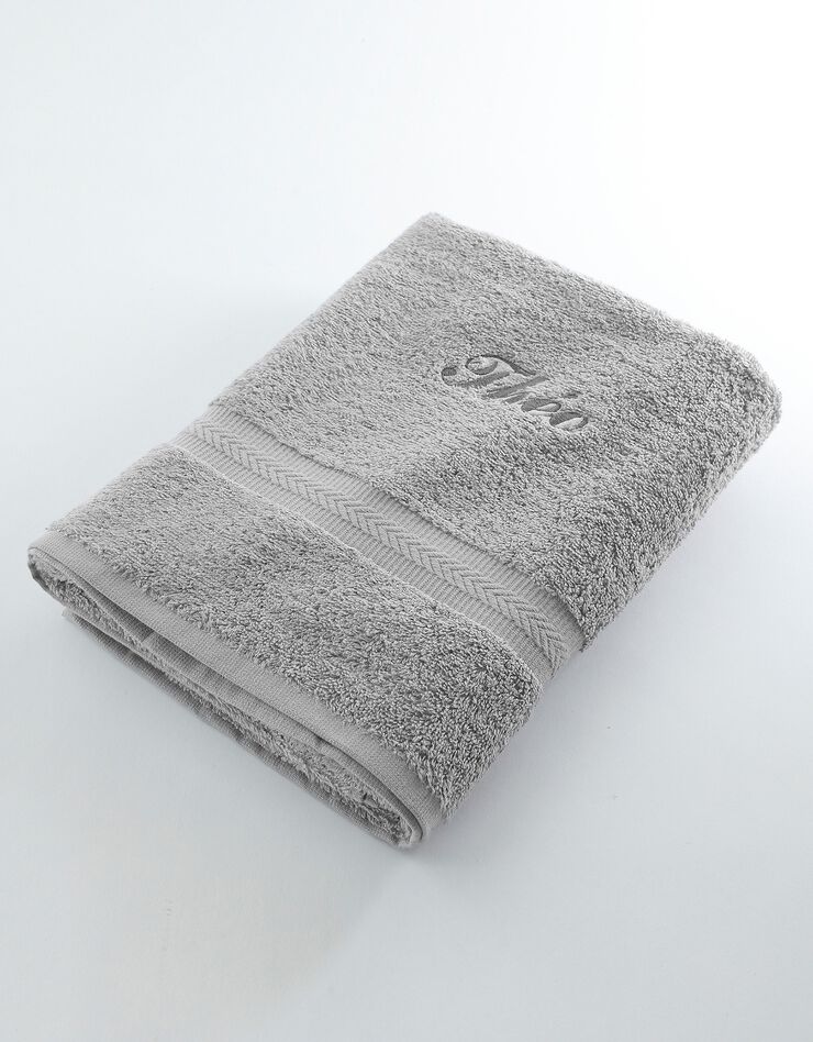 Serviette éponge personnalisable confort moelleux (gris)