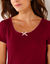 T-shirt imprim&eacute; fleurs - manches courtes (cerise)