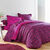 Linge de lit Héritage flanelle à motifs volutes (fuchsia / prune)