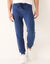Pantalon de jogging bas resserrés détails contrastés (bleu denim)
