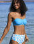 Haut de maillot de bain avec armatures Solaro - forme bandeau (turquoise)