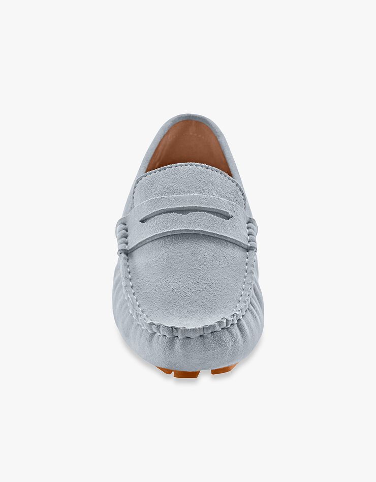 Mocassins en cuir velours (bleu)