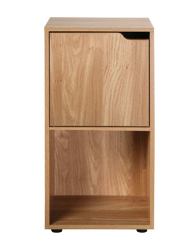 Meuble de rangement STAVRA– 2 cases 1 porte (naturel)