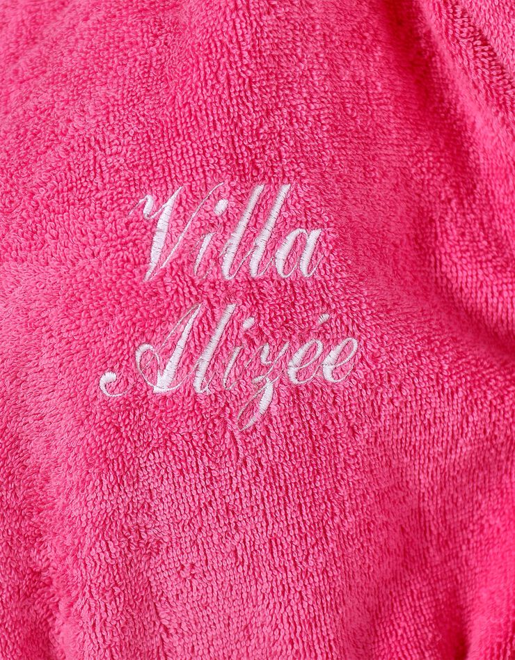 Peignoir mixte adulte col capuche éponge bouclette personnalisable (fuchsia) Peignoir mixte adulte col capuche éponge bouclette personnalisable (fuchsia)