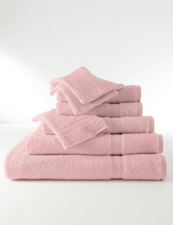 Collection serviettes de bain unies - confort moelleux 420 g/m&sup2; (rose gris&eacute;)