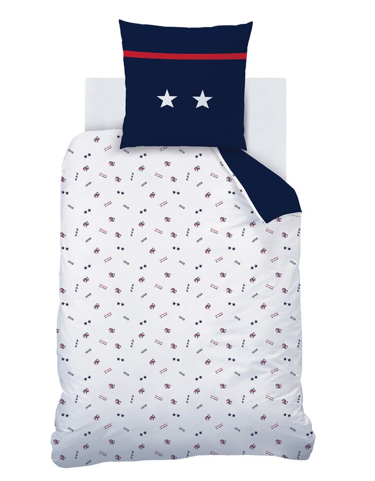 Parure de lit FFF Challenge - coton (bleu)