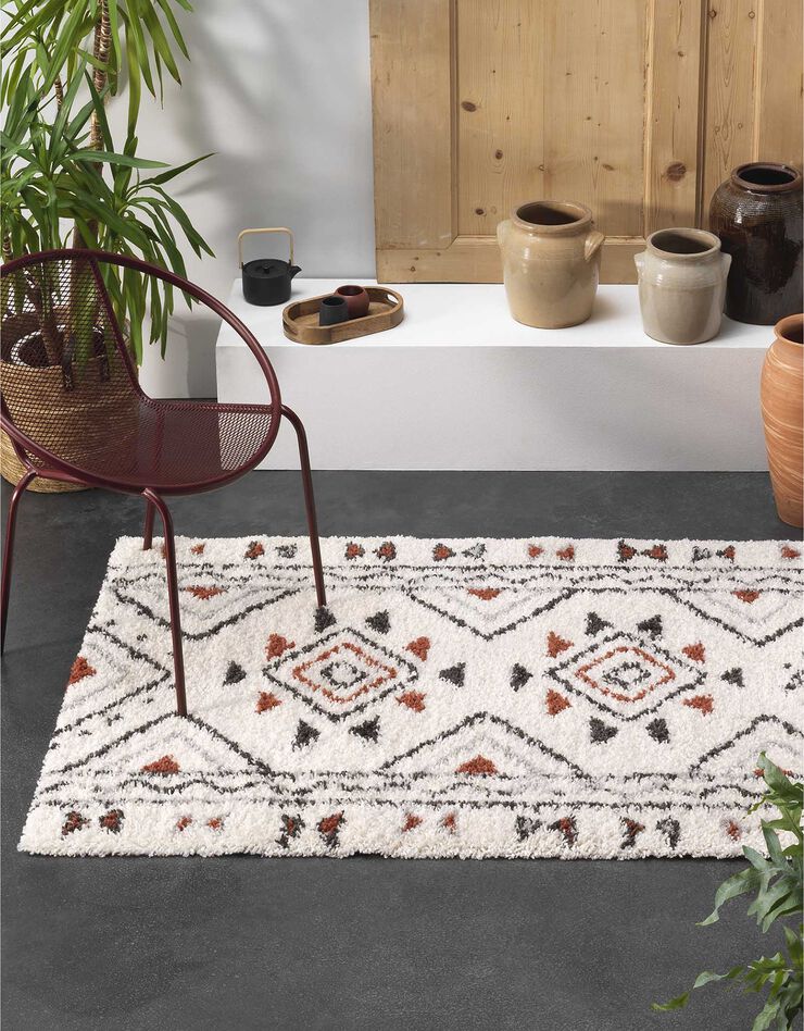Tapis rectangulaire motif ethnique (imprimé)