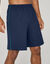 Short pyjama uni coton piping contrast&eacute; (marine / vert)