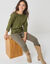 Pull col bateau manches 3/4, toucher doux (kaki)