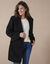 Manteau maille bouclette col tailleur (noir)