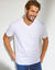 Tee-shirt col V manches courtes - lot de 3 (blanc)