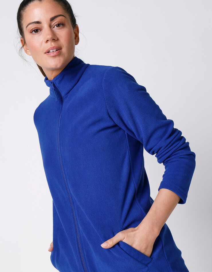 Veste polaire zippée manches longues (bleu dur) Veste polaire zippée manches longues (bleu dur)