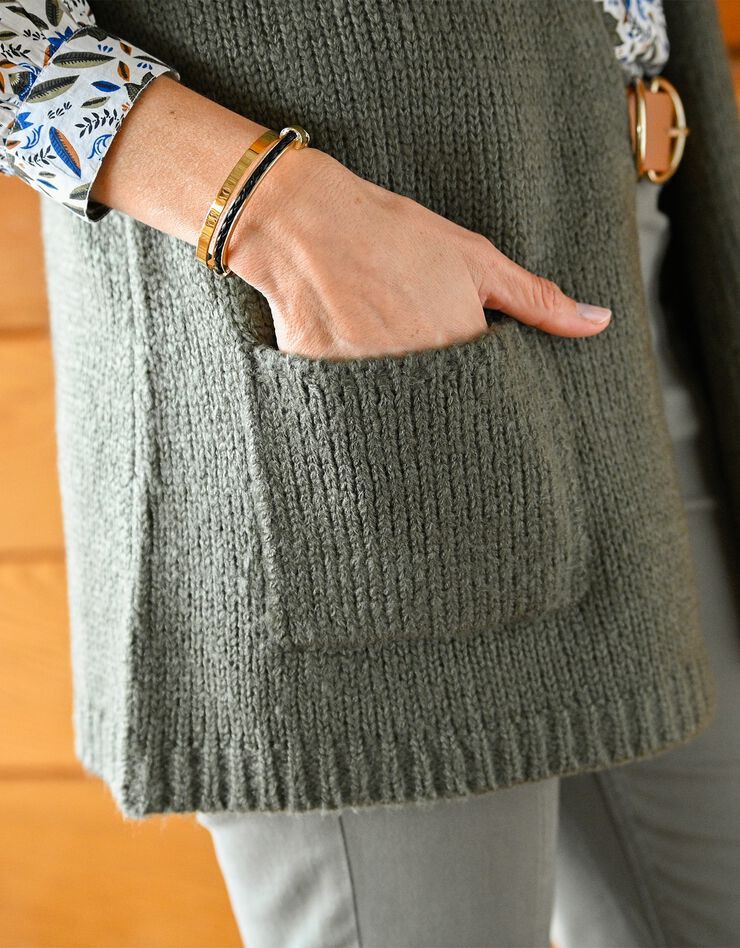 Gilet sans manches, toucher mohair (bronze) Gilet sans manches, toucher mohair (bronze)