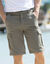 Bermuda cargo en sergé ultra stretch (kaki)