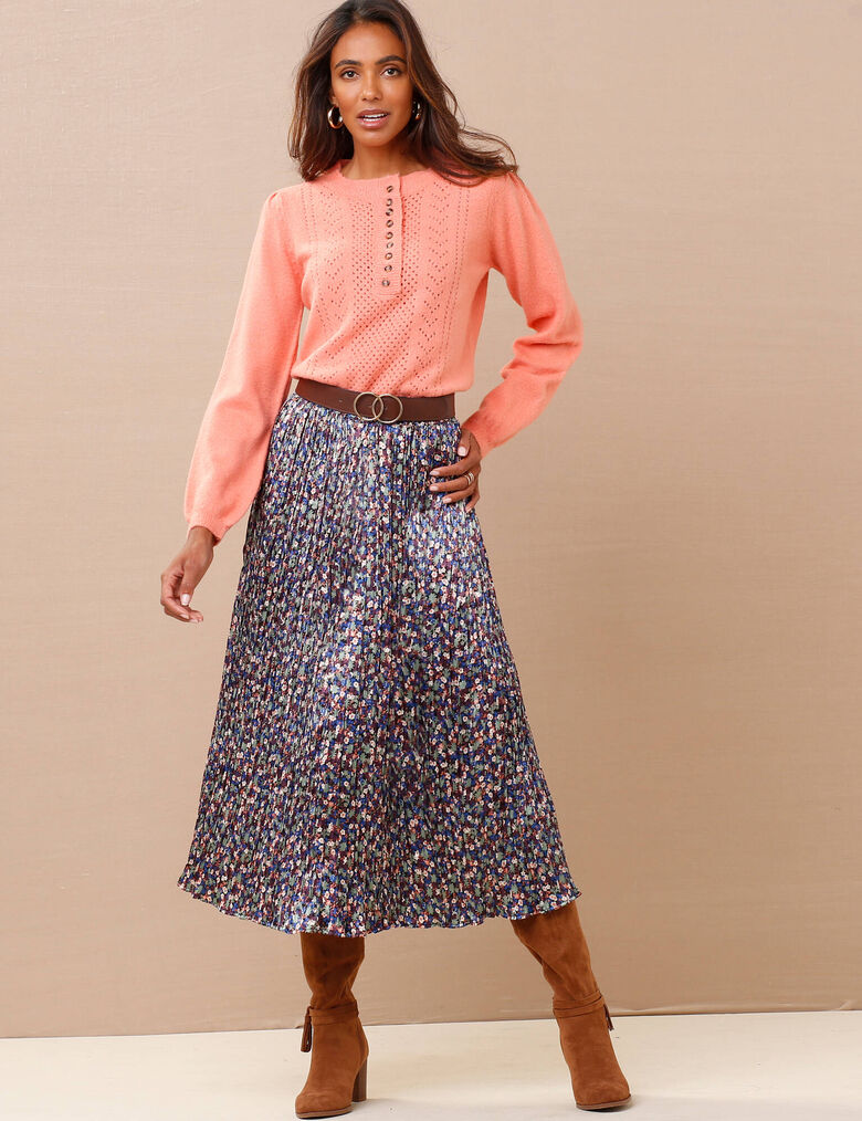 Chemisier J.Crew Femme Boutonné - Corail Pêche, Taille XXS, Manches 3/4, 97% Coton