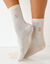Chaussettes imprimées "rose" - lot de 7 paires (bleu + beige + rose)
