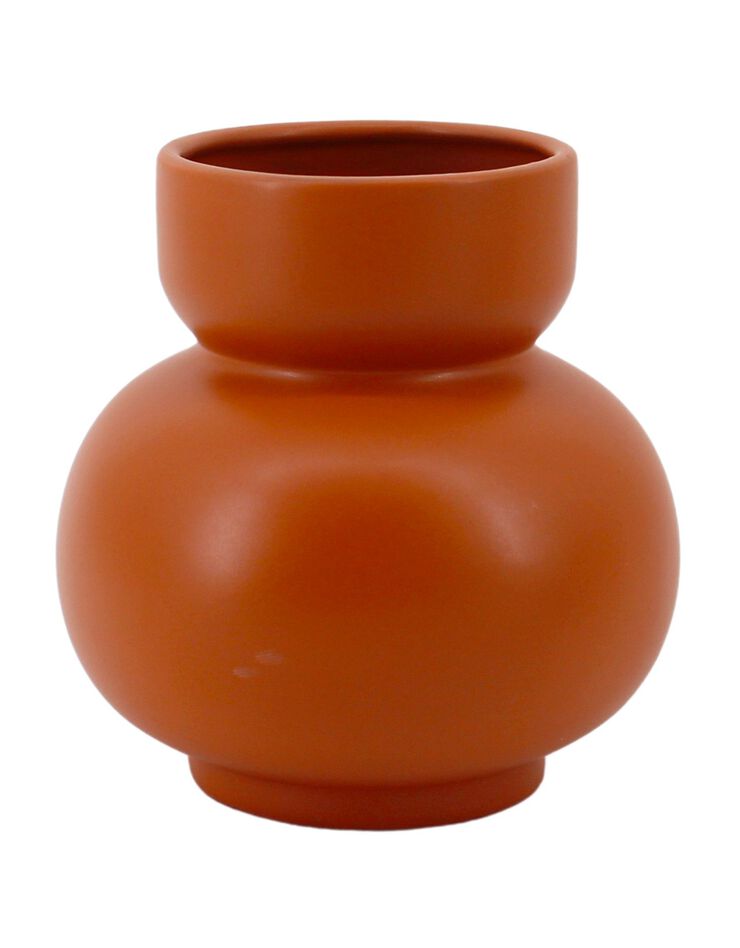 Vase rond céramique - hauteur 15 cm (terracotta)
