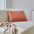 Coussin uni en velours finition fantaisie  (terracotta)