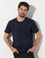 T-shirt col rond manches courtes (marine)