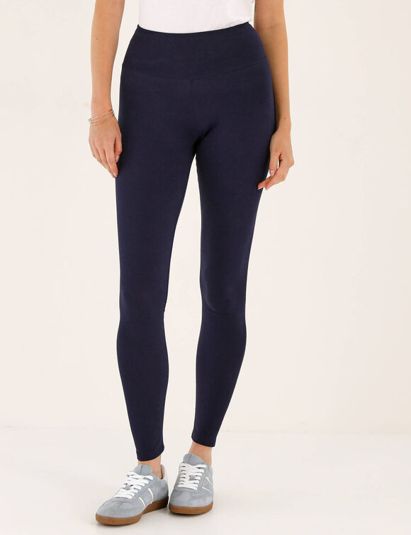 Legging taille haute, ventre plat (marine)