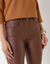 Pantalon droit enduit (chocolat)